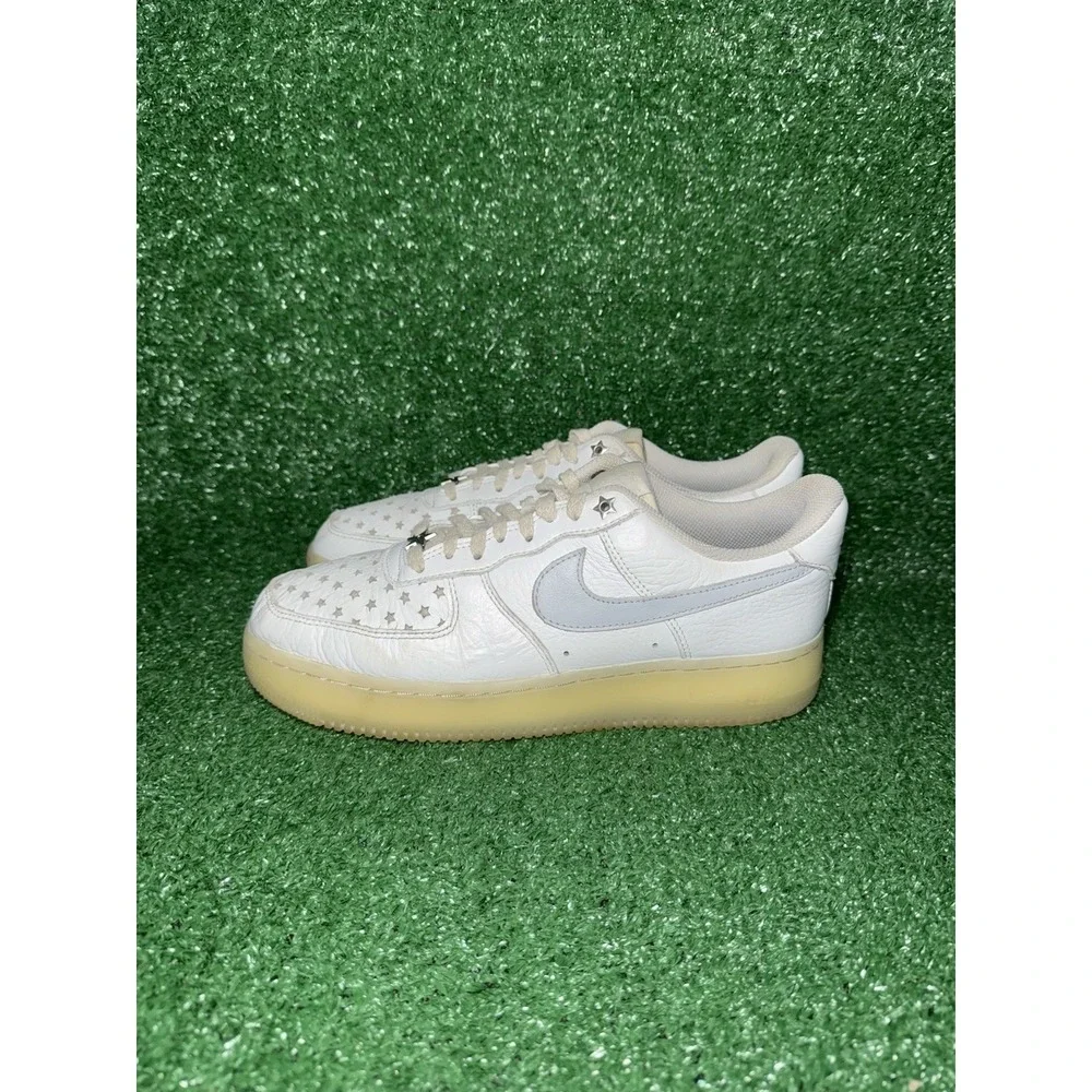 Nike Air Force 1 Low Womens 9.5 Mens 8 White Leather Casual Shoes Daily Sneakers